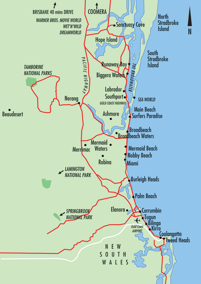 Map Gold Coast